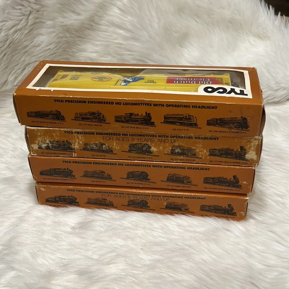 Rare Vintage TYCO Original Box Bundle 4 Scale Train Advertisement Company